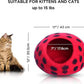 Woolygon Premium Felt Cat Cave Bed - Polka Dot Series - Wool Kitty Beds Handcrafted Kitten Caves Bed for Indoor Cats - Eco-Friendly Merino Wool, Foldable Cat Hideaway Cat Houses (Red/Black Dots)