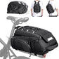 RAINSMORE Bike Bags for Bicycle Rear Rack 15L Waterproof Bike Ebike Trunk Pannier Saddle Bag with Rain Cover Bike Accessories Backpack Shoulder Bag for Commuter Travel Outdoor, Black