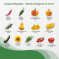 Organo Republic 25 Summer Vegetable & Herb Garden Seeds Variety Pack - 6,820+ Non-GMO Heirloom Veggie & Herb Seeds for Outdoors & Indoor Home Gardening: Tomato, Okra, Bean, Cucumber, Basil, Rosemary