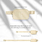 ODODOS Unisex Mini Belt Bag with Adjustable Strap Small Fanny Pack for Workout Running Traveling Hiking, Ivory