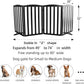 ZJSF Foldable Freestanding Indoor Dog Gate for House Wood Long Pet Gates Dog Fence for Stairs Puppy Gates for Hallways, Puppy Gate,Support Feet Included, Black, 32 "Height-4 Panels