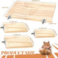 BILLIOTEAM 4-Size Bird Platforms with Wood Perches and Stand Boards - Habitat Cage Corner Shelves with Stainless Steel Washers - Ideal for Parrots, Cockatiels & Small Pets like Hamsters, Gerbils & Chi