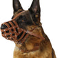 CollarDirect Dog Muzzle German Shepherd Dalmatian Doberman Setter Leather Basket Medium Large Breeds (Chestnut Brown, Large)