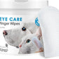 Mooncat Pet Eye Wipes for Dogs & Cats - Gentle Finger Cot Design for Easy Cleaning Tear Stains & Goop Cleaning - 40counts