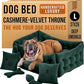 Luxury Dog Bed Chesterfield – Handcrafted Velvet Throne for Dogs | Joint Support, Calming & Temp-Regulating Comfort | Durable 5+ Years, Anti-Claw, Washable 100+ Times – L, Green