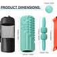 5 in 1 Foam Roller Set, High Density Fitness Exercise Foam Roller for Deep Tissue Muscle Massage, Massage Roller, Massage Ball, Resistance Band, for Whole Body(Tiffany Green)