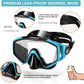 Odoland Kids Snorkeling Packages Snorkel Set, Dry Top Snorkel Mask with Adjustable Swim Fins for Boys and Girls Age 7-14