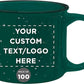 DISCOUNT PROMOS Custom Ceramic Campfire Coffee Mugs 13 oz. Set of 100, Personalized Bulk Pack - Perfect for Tea, Espresso, Cappuccino, Hot Cocoa - Green