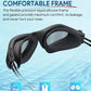 Swim Goggles, Polarized Adult Swimming Goggles Bungee Strap No Hair Pulling Anti-fog Pool Goggles for Men Women