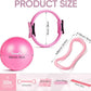 Home Pilates Kit for Women Pilates Equipment Ring and Ball Set Magic Circle Hoop with 5 Resistance Bands Compact Toning Fitness Essentials Starter Set Accessories
