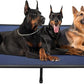 Veehoo Chew Proof Elevated Dog Bed - Cooling Raised Pet Cot - Rustless Aluminum Frame and Durable Textilene Mesh, Unique Designed No-Slip Feet for Indoor or Outdoor Use, Blue, XX-Large, CWC2002