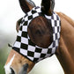 Harrison Howard Super Comfort Stretchy Fly Mask Large Eye Space with UV Protection Soft on Skin with Breathability Checker Board S