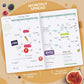 Clever Fox Wellness Planner - Weekly & Daily Health and Wellness Log, Food Journal & Meal Planner Diary for Calorie Counting, Notebook for Medical Condition Tracking, A5-Sized - Amber Yellow