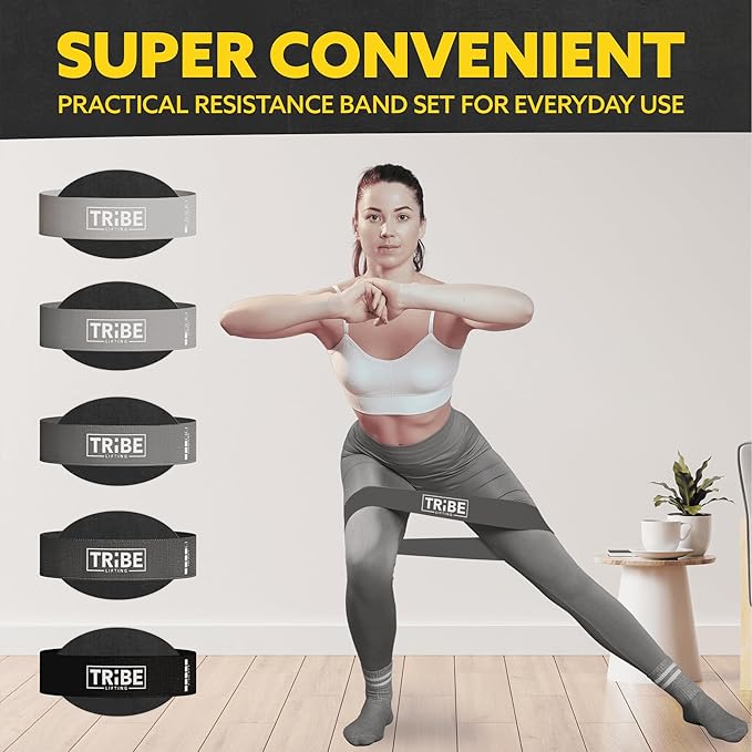 Fabric Resistance Bands for Working Out - Booty Bands for Women and Men - Exercise Bands Resistance Bands Set - Workout Bands Resistance Bands for Legs - Fitness Bands