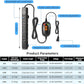 HiTauing Aquarium Heater, 50W/100W/200W/300W/500W Submersible Fish Tank Heater with Over-Temperature Protection and Automatic Power-Off When Leaving Water for Saltwater and Freshwater