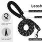 IVY&LANE No Pull Dog Harness for Medium Dogs, Dog Vest Harness with Leash, Safety Belt and Storage Strap, Fully Adjustable Harness, 360° Reflective Strip, Soft Handle (Black, M)