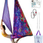 F.Life Aerial Yoga Hammock kit- Yoga Swing Multicolor 5 yards-Flying Yoga Include Daisy Chain,Carabiner and Pose Guide