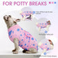 Kuoser Dog Surgery Recovery Suit, Anti Licking Pet Surgical Suit for Dogs Male Neuter, Female Dog Surgery Suit for Spay Subsititute E-Collar Cone, Dogs Body Suits After Surgery Pink Polka Dot 2XL