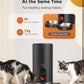 WOPET Automatic Cat Feeder, 5G WiFi Pet Feeder for Two Cats or Dogs with Remote Control, 6L Cat Food Dispenser with Low Food Sensor, 1-10 Meals Per Day, Up to 10s Meal Call for Pets