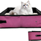 Portable Litter Box for Cats, Foldable & Waterproof Cat Travel Litter Box, 15.75 * 11.82 * 3.94 Inches, Traveling & Camping Cat Supplies - Pink