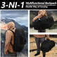 55L Large Duffle Bag, 3-in-1 Tactical Backpack MOLLE Pack for Sports, Gym, Outdoor, Black