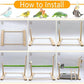 Birds Playground Parrot Playstand Birds Perch Stand Gym Natural Wood Play Stand with Ladder Swing Feeder Cups for Parakeets Cockatiels Lovebirds Conures Budgies