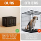 32" Heavy Duty Dog Crate Furniture for Small,Medium and Large Dogs,Rustic Wooden Dog Cage Kennel Indoor Furniture with Waterproof Top,Decorative Pet House Side End Table (Black)