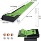 Golf Putting Green Mat with Putter and 6 Balls, Putting Practice Mat with Auto Ball Return for Home, Office, Backyard, Indoor, Outdoor Use