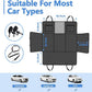 Hard Bottom Dog Car Seat Cover for Back Seat – Waterproof Nonslip Hammock Extender for Trucks & SUVs, Heavy Duty Pet Protector, Black Faux Leather
