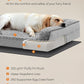 Feandrea Orthopaedic Dog Bed for Large Dogs, Waterproof Dog Sofa Bed with Removable Washable Cover, 36 x 27 x 6.5 Inches, Dove Gray UPGW252G01