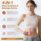Lymphatic Drainage Massager, Anti-Cellulite & Stretch Mark Reduction Body Sculpting Machine for Legs, Arms & Belly, Skin Firming & Fat Loss, with Microcurrent, Heat, Light & Vibration