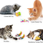 MIBOTE 28Pcs Cat Toys Kitten Toys Assorted, Cat Tunnel Catnip Fish Feather Teaser Wand Fish Fluffy Mouse Mice Balls and Bells Toys for Indoor Cat Puppy Kitty Interactive Cat Toy Set