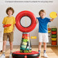 QPAU Inflatable Disc Golf Set for Kids Family Fun, Portable Outdoor Yard Games Set With 4 Frisbee Discs & Pump, Kids Toys for Golf Practice, Backyard Camping Lawn Pitching Games - Ideal Teen Boy Gifts