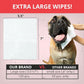 NOVEHA XL Cleansing Wipes with Aloe for Cats and Dogs - Formulated Pet Wipes for Facial, Finger Folds, and Underarms - Extra Large Size (5.5" x 7") - 120 Count