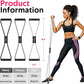 Figure 8 Fitness Resistance Bands with Handles - Exercise Tube Band Set of 3 for Arm and Shoulder Stretch, Rope 8 Word Elastic for Women and Men
