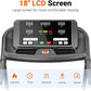 THERUN Incline Treadmill for Running and Walking, 300 lbs Weight Capacity, Wide Belt, 3.0 HP, 18" LED Screen, 2 Layers Shock-Absorbing