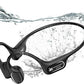 Bone Conduction Bluetooth Headphones-SurfAudio, IP68 Waterproof Swimming Headphones with 32GB MP3 Player, Lightweight Open Ear Design for Swimming/Surfing/Marathon/Cycling(Black)