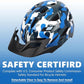 Kids Bike Helmet,Bavilk Kids Boys Girls Bike Helmets with LED Light Detachable Visor Children Youth Teen Multi-Sport for Skating Cycling Scooter Skateboard Adjustable & Lightweight 19.7"-22.4"