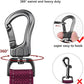 TwoEar 5FT 1IN Strong Rose Dog Leash with 2 Padded Handles, Traffic Handle Extra Control, Comfortable Soft Dual Handle, Auto Lock Hook, Reflective Walking Lead for Small Medium and Large Dogs