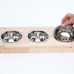 Small Pet Select - Raised Bowl Holder with Three Feeding Bowls for Rabbits, Cats, Dogs, and Other Small Animals