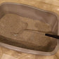 Sand Dipper Cat Poop Scooper & Chicken Poop Scooper - Rugged Big 6" Square Stainless Steel Long Handle for Home Kitty Litter Scoop & Farm Chicken Coop Scooper (Junior)