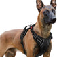 rabbitgoo Dog Harness for Large, No Pull Pet Harness with 3 Buckles, Adjustable Soft Padded Vest with Control Handle, Walking Reflective Pet Vest for Extra Large Dogs, Black, XL