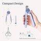 Hepper Cat Nail Clipper Kit - Small and Large Sharp Cat Claw Clippers with Added Nail File and Storage Pouch - Cat Nail Clippers with Safety Guard and Lock - Professional Cat Manicure …