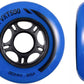 Rollerex VXT500 Inline Skate Wheels – 2-Pack (Optional Bearings, Spacers and Washers) - Durable Replacement Roller Blade Wheels for Indoor & Outdoor Skating (Deep Sea Blue, 80mm)