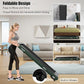 GYMAX Walking Pad, 4.75HP Under Desk Treadmill with LED Touch Screen, App Control, Built-in Speaker & Handle, 2 in 1 Folding Compact Portable Treadmill for Home Small Space