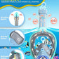 QingSong Kids Snorkel Mask Full Face, Snorkeling Set with Camera Mount, Foldable 180 Degree Panoramic View Snorkeling Gear Anti-Fog Anti-Leak