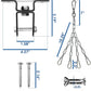 Yes4All Punching Bag Hanger, Stainless Steel Swivel Chain with 4 Snap Hooks for Heavy Bag, Gym Swing, Trapeze, and Hammock