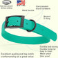 Dogline Biothane Waterproof Dog Collar Strong Coated Nylon Webbing with Black Hardware Odor- Proof for Easy Care Easy to Clean High Performance Fits Small Medium or Large Dogs, Teal