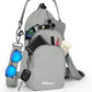 Water Bottle Holder with Strap, 4 Big Pockets with Compartment, 24oz/32oz/40oz Crossbody Water Bottle Carrier Bag