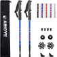 Aihoye Hiking Trekking Poles, 2 Pack Collapsible, Lightweight, Anti Shock, Walking Sticks, Adjustable Hiking Pole for Men and Women